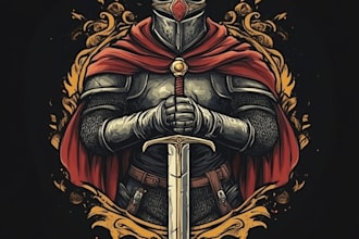 do medieval fantasy game, rpg, mmo game logo