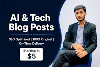 write SEO optimized ai and tech blog posts for your business
