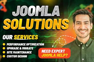 develop, design, upgrade, maintain and support joomla web