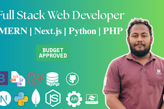 be your full stack web developer using mern, next js, PHP, and python