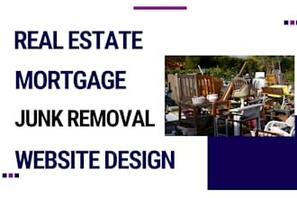 build junk removal website mortgage website real estate website cleaning website