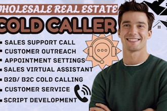 cold caller appointment setter wholesale real estate calls VA customer service