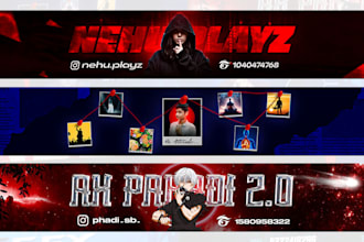 design professional youtube channel banner