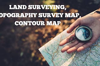 make topographic survey, land surveying map, contours map, from point topo data