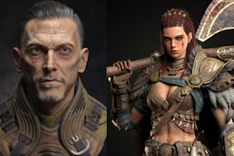 aaa 3d realistic game character, 3d metahuman film, character model in unity,ue5