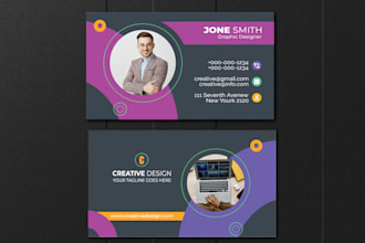 custom business card design with print ready files
