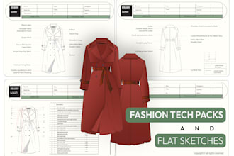 do precise factory ready fashion tech pack as fashion designer