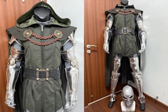 design 3d printable cosplay armor, helmets, masks knight weapons wearable props