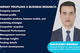 create company profiles and swot analysis for startups