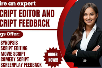 edit your movie script, script feedback, synopsis, and logline