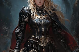 create a d and d character art and dnd art