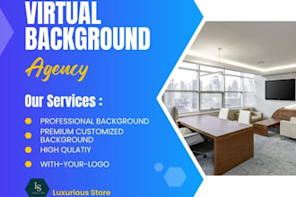 design  customized zoom virtual background  logo