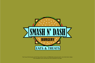 design a professional burger, chef, food, and restaurant logo