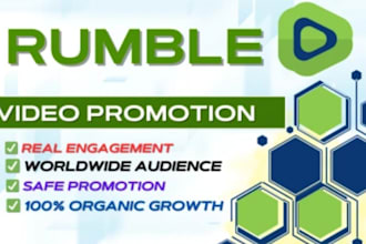 do rumble video promotion USA rumble channel shoutout organic subscribers, views