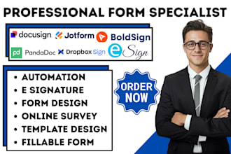 do esignature jotform docusign pandadoc dropboxsign boldsign foxit zoho forms