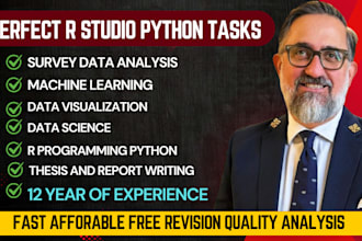 analyze data using r, rstudio, python, and deliver insightful results