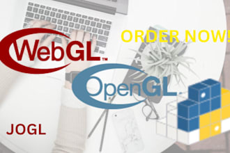 develop stunning opengl, webgl, pyopengl 2d ,3d projects or fix bugs fast