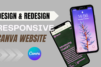 create a professional and responsive canva website for your brand