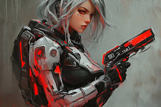 draw sci fi character and friendship portrait