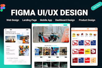 do figma design, figma landing page , website ui design, figma website design