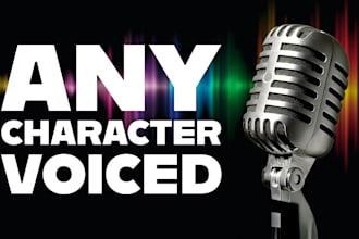 voice any character for games, film, animation and more