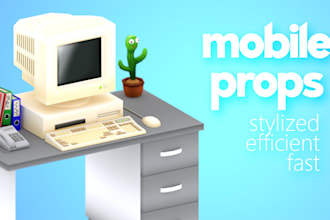 make stylized low poly 3d props for mobile games