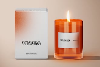 design modern candle label or any product packaging