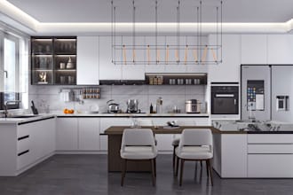 do 3d rendering interior design for kitchen, bathroom, bedroom etc