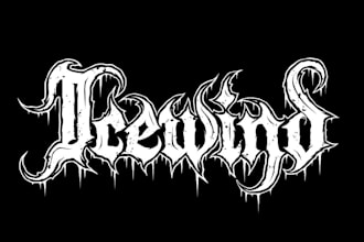 professional font heavy metal rock doom logo design