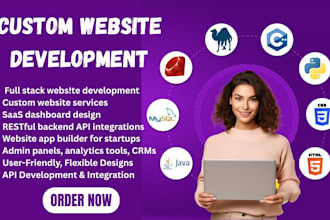 do custom website development as full stack developer full stack saas dashboard