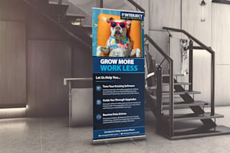 design roll up banner, retractable banner, sign billboard in 6 hours