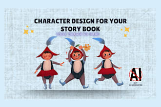 illustrate a playful cute storybook character design