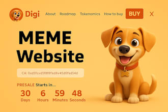 create crypto token website, coin or meme website