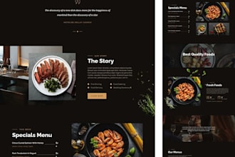 design restaurant website, food cafe website, cafe website, food truck website