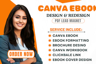 do canva ebook design pdf lead magnet, ebook formatting, canva workbook design