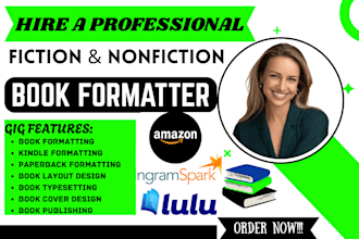 do book layout design, book formatting for amazon kdp, paperback book publishing