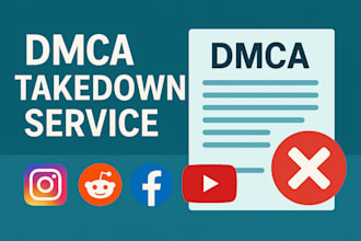 take down delete remove infringing content from facebook yt instagram reddit