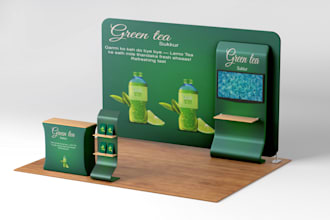 design trade show booth  for your exhibition with print files