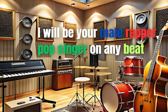 be your male rapper, hiphop pop singer on any beat rapchallenge