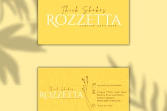 professionally design your business cards and stationery