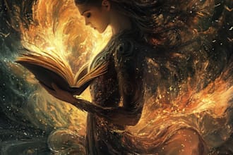 create a unique fantasy book cover illustration