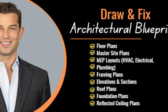 draw and fix architectural plan, blueprint, mep, grading and drainage plan, adu
