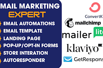mailchimp template design, email marketing and automation