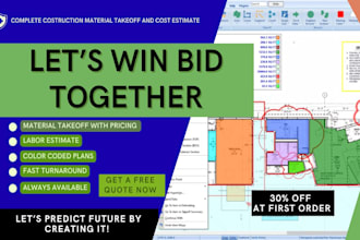 construction material takeoff and cost estimation