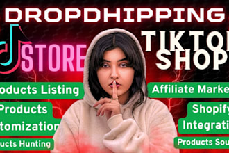 do tiktok shop products listing, tiktok shop setup and products hunting