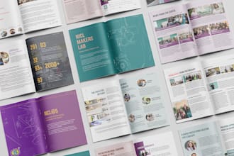 design your brand book, cover, PDF, and annual report for print and digital