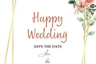 design a custom elegant photo collage wedding invitation
