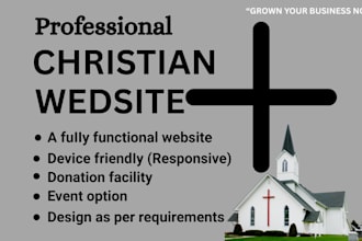 design a modern church website for your ministry