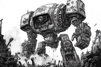 draw detailed warhammer illustration, paint warhammer