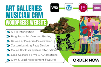 design artist galleries musicians dance band dj tattoo artist makeup website crm